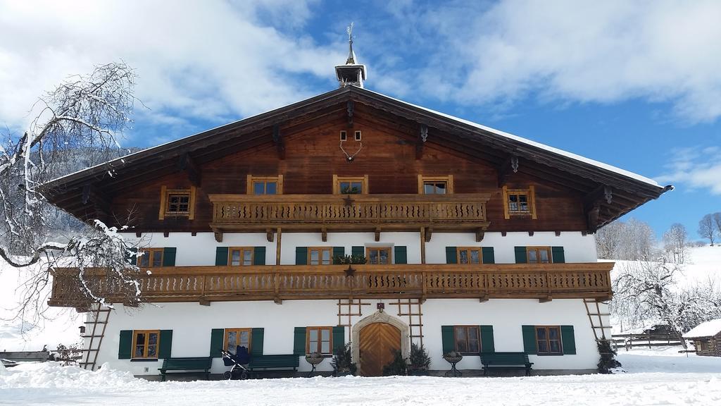 Ferienwohnung Biobauernhof Stegerbauer Maria Alm am Steinernen Meer Exterior foto